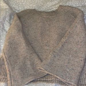 Madewell Oatmeal Confetti BellSleeve Sweater